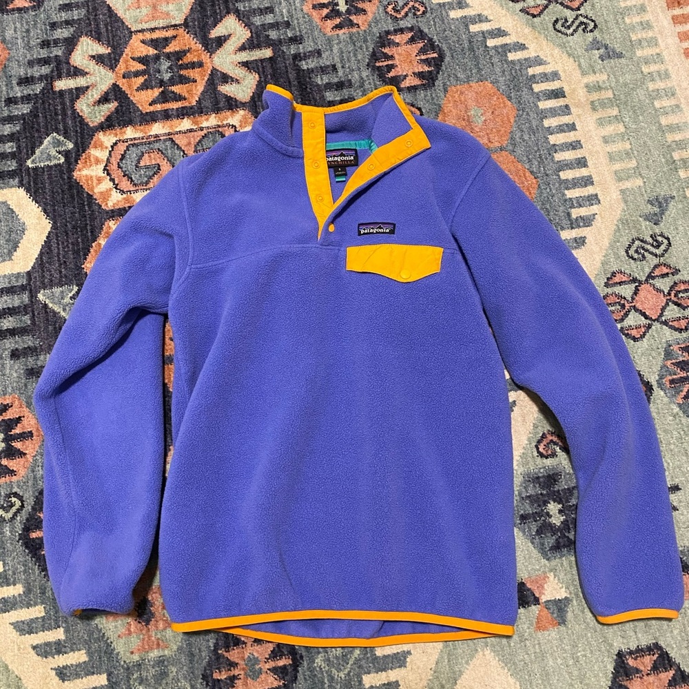 Patagonia Purple and Light Orange Women's Sweater